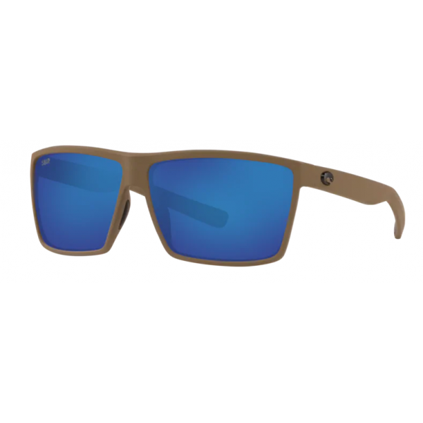 Fake Costa Rincon Sunglasses Polarized Plastic (580P) Matte Moss Frame Blue  Mirror Lens, knockoff Costas